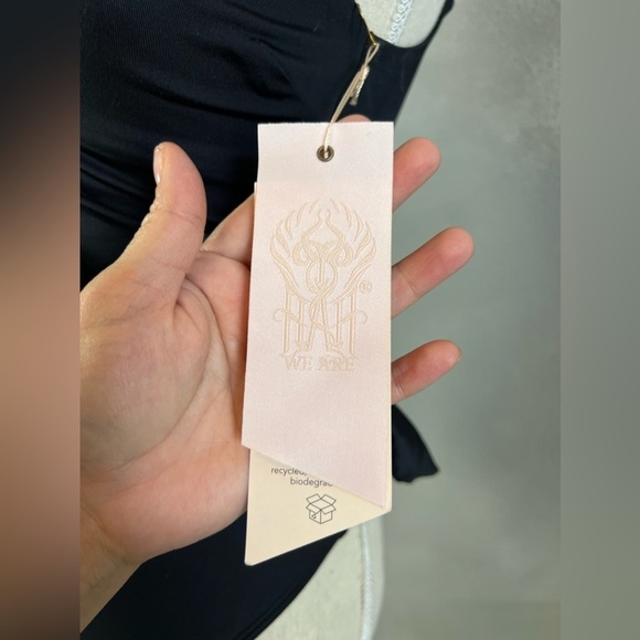 We Are Hah ‘Wrap It Up’ Swimsuit in Black - NWT - Size S- wrap one piece - Picture 3 of 7